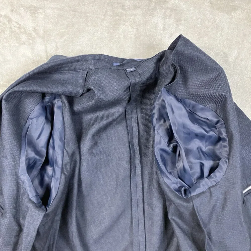 J.Crew Ludlow Suit Jacket Mens 38R Navy Cotton Wool Slim Blazer Business